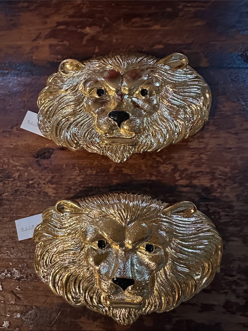 Vintage Dotty Smith Gold-Tone Lion Head Belt Buckle – New with Tag
